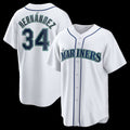 seanshop  Seattle Mariners #34 Felix Hernandez White  Home Retired Player Replica Jersey