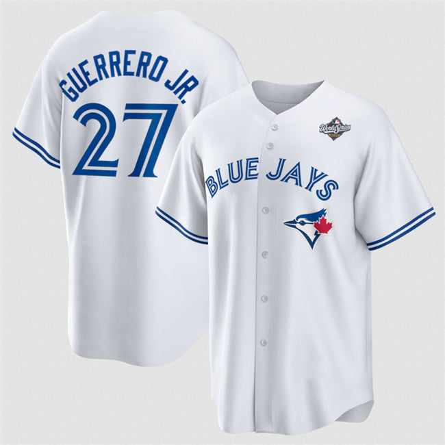 seanshop   Toronto Blue Jays #27 Vladimir Guerrero Jr. White  2025 World Series Home Cool Base Stitched Jersey