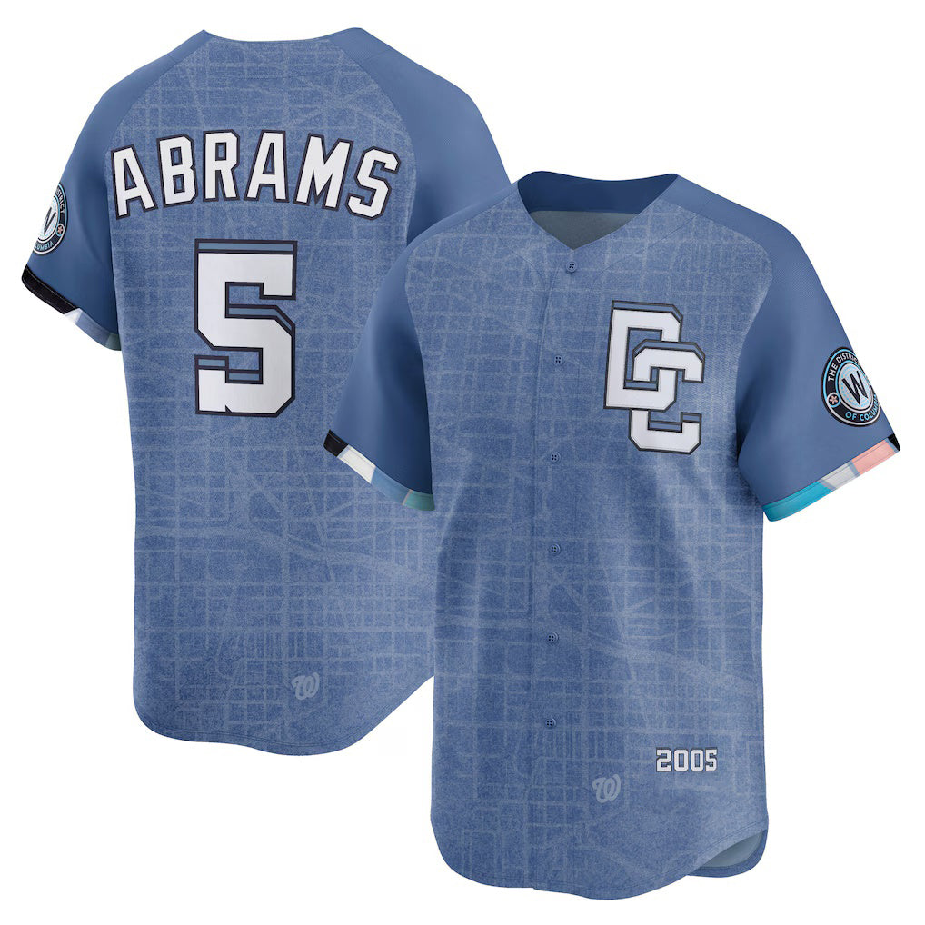 seanshop   Washington Nationals #5 CJ Abrams Blue  2025 City Connect Limited Jersey