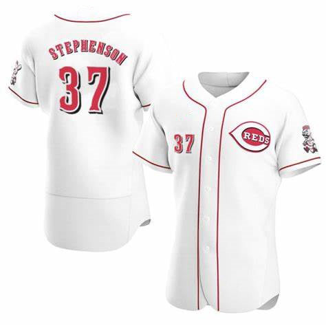 seanshop Cincinnati Reds #37 Tyler Stephenson White  Stitched Flex Base Jersey