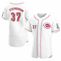 seanshop Cincinnati Reds #37 Tyler Stephenson White  Stitched Flex Base Jersey