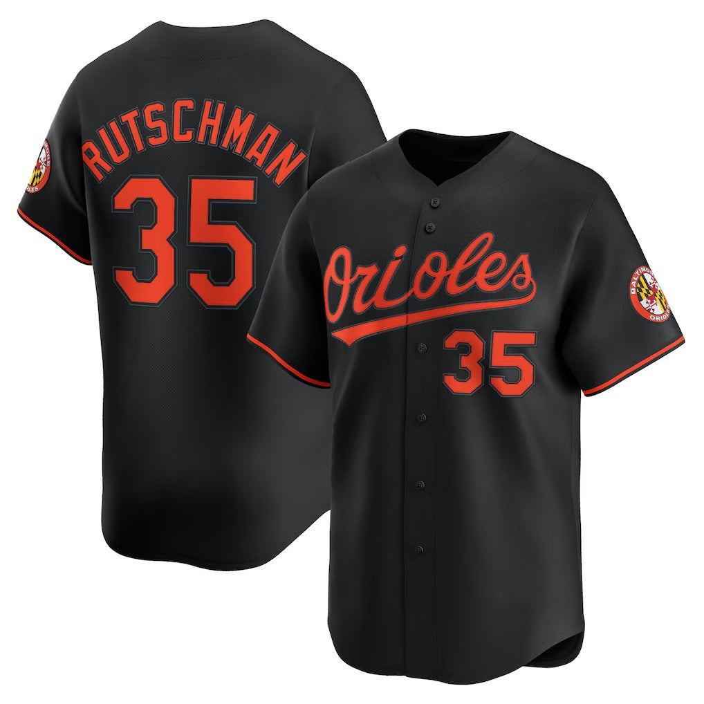 seanshop Baltimore Orioles #35 Adley Rutschman Black  Alternate Limited Player Jersey