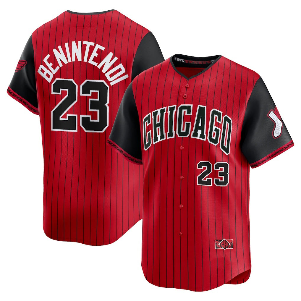 seanshop  Chicago White Sox #23 Andrew Benintendi Red-Black  2025 City Connect Limited Player Jersey