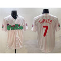 seanshop  Philadelphia Phillies #7 Trea Turner White  Phanatic Cool Base Stitched Jersey