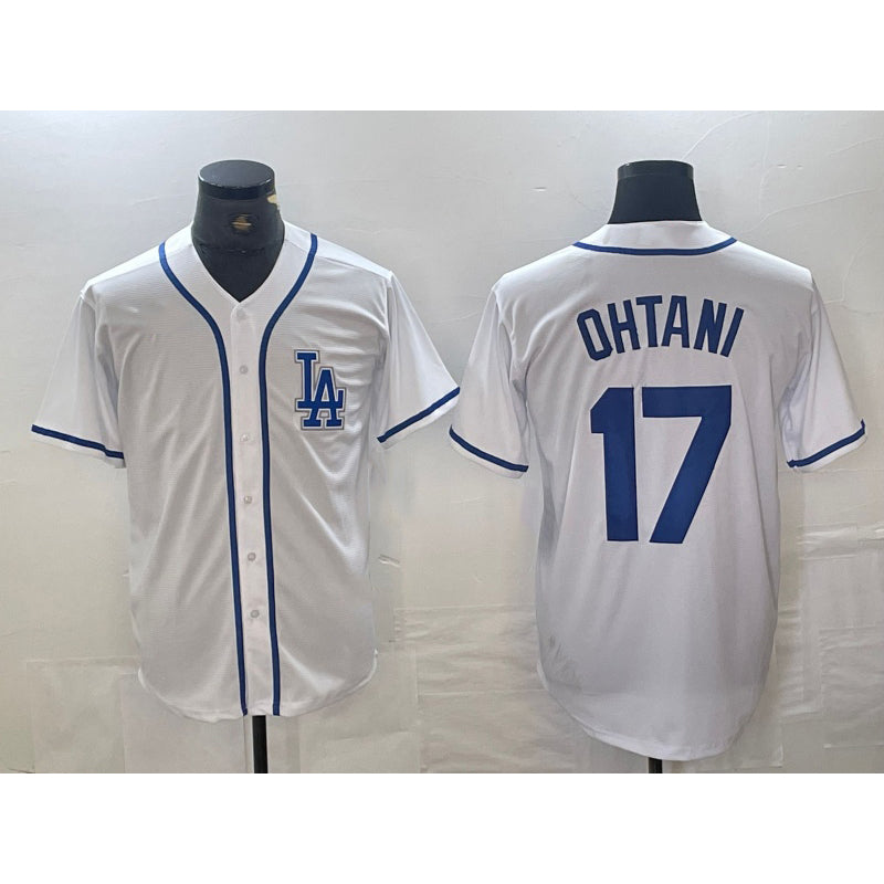 seanshop Los Angeles Dodgers #17 Shohei Ohtani White  Cool Base Stitched Jersey