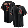 seanshop  Arizona Diamondbacks #7 Corbin Carroll Black  2023 World Series Cool Base Stitched Jersey
