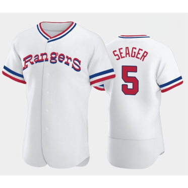 seanshop  Texas Rangers #5 Corey Seager White  Throwback Stitched Flex Base Jersey