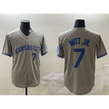 seanshop  Kansas City Royals #7 Bobby Witt Jr. Gray  2024 Away Limited Stitched Jersey