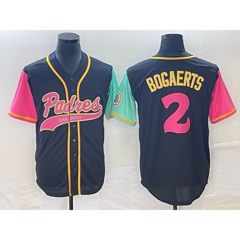seanshop  San Diego Padres #2 Xander Bogaerts Brack  NEW 2023 City Connect Cool Base Stitched Jersey 2