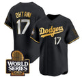 seanshop Los Angeles Dodgers #17 Shohei Ohtani Black Gold  2024 World Series Limited Stitched Jersey