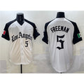 seanshop Los Angeles Dodgers #5 Freddie Freeman White Black  Mexico 2025 LA Gothic Style With Fernando Patch Vapor Premier Limited Stitched Jersey