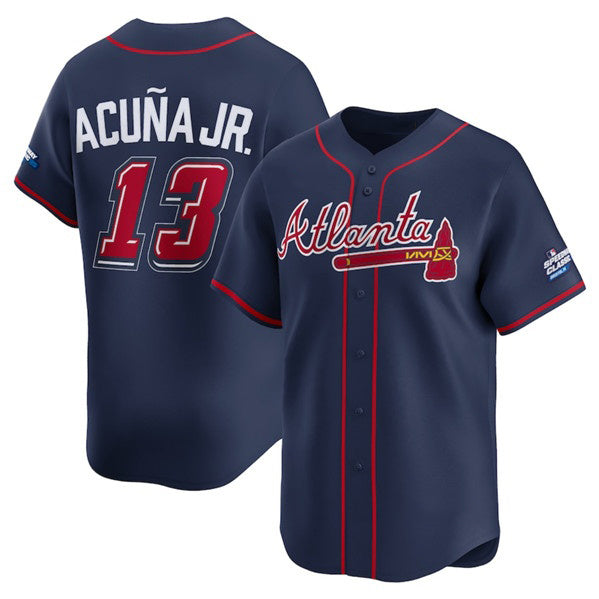 seanshop Atlanta Braves #13 Ronald Acu?a Jr. Navy  2025 Speedway Classic Alternate Limited Stitched Jersey