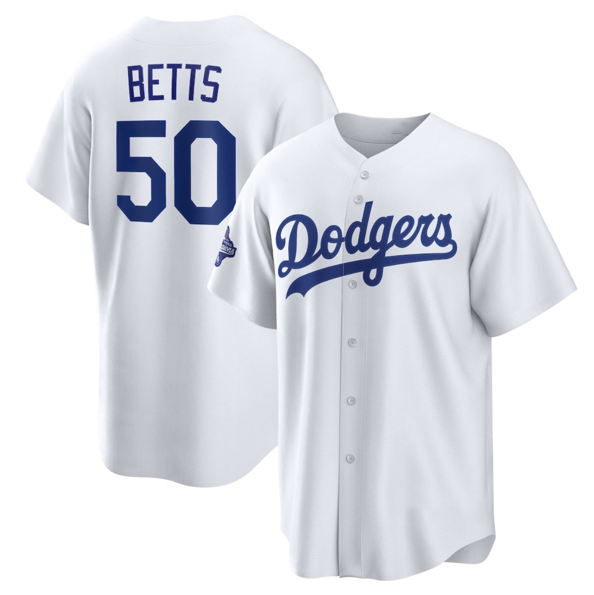 seanshop Los Angeles Dodgers #50 Mookie Betts White  2025 World Series Champions Home Cool Base Stitched Jersey