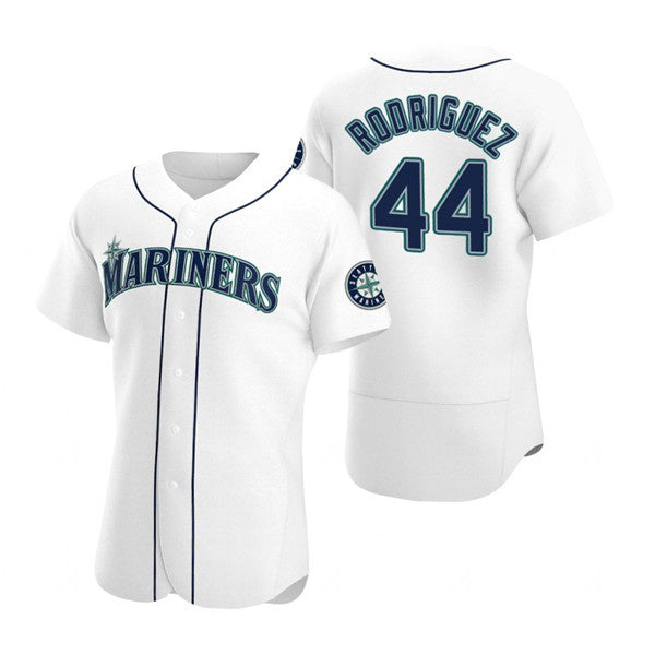 seanshop  Seattle Mariners #44 Julio Rodr¨ªguez White  Flex Base Stitched Jersey