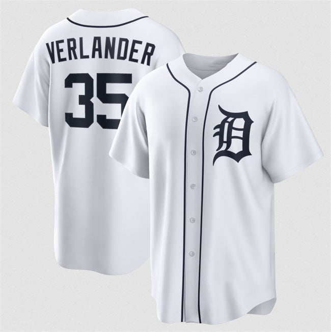 seanshop Detroit Tigers #35 Justin Verlander White  2026 Cool Base Stitched Jersey