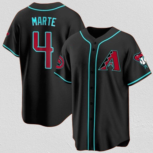 seanshop  Arizona Diamondbacks #4 Ketel Marte Black  2024 Cool Base Stitched Jersey