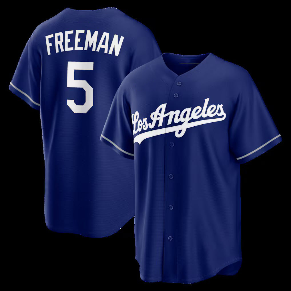 seanshop Los Angeles Dodgers #5 Freddie Freeman Royal  Alternate Replica Jersey