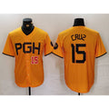 seanshop  Pittsburgh Pirates #15 Oneil Cruz Yellow  2023 City Connect Stitched Jerseys