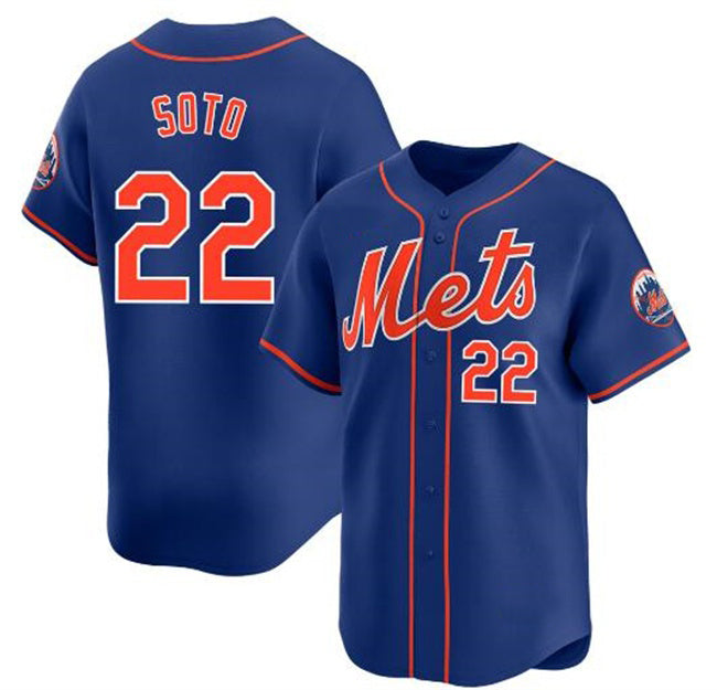 seanshop  New York Mets #22 Juan Soto Royal  2024 Alternate Limited Stitched Jersey