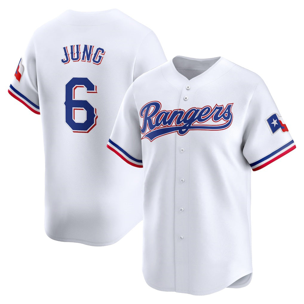 seanshop  Texas Rangers #6 Josh Jung White  Home Limited Player Jersey