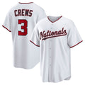 seanshop   Washington Nationals #3 Dylan Crews White  Home Replica Jersey