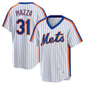 seanshop  New York Mets #31 Mike Piazza White  Home Cooperstown Collection Player Jersey