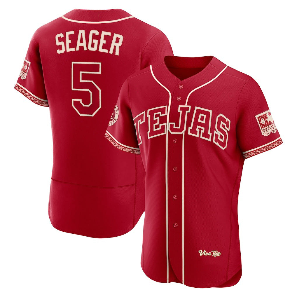 seanshop  Texas Rangers #5 Corey Seager Red  2026 City Connect Authentic Sponsor Patch Jersey
