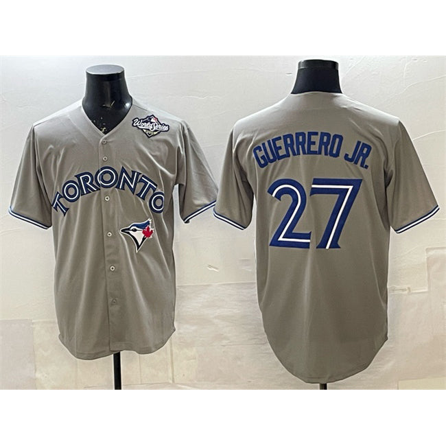seanshop   Toronto Blue Jays #27 Vladimir Guerrero Jr. Gray  2025 World Series Cool Base Stitched Jersey