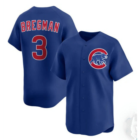 seanshop  Chicago Cubs #3 Alex Bregman Royal  Limited Stitched Jersey
