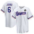 seanshop  Texas Rangers #6 Josh Jung 2023 White  World Series Stitched Jersey