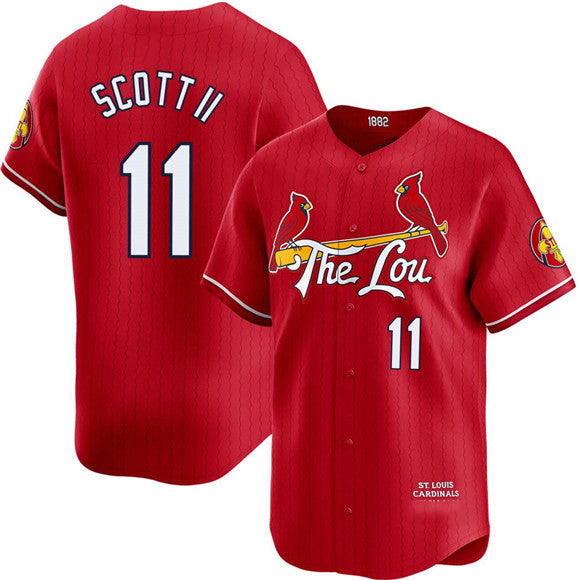 seanshop  St. Louis Cardinals #11 Victor Scott II Red  City Connect Limited Stitched Jersey