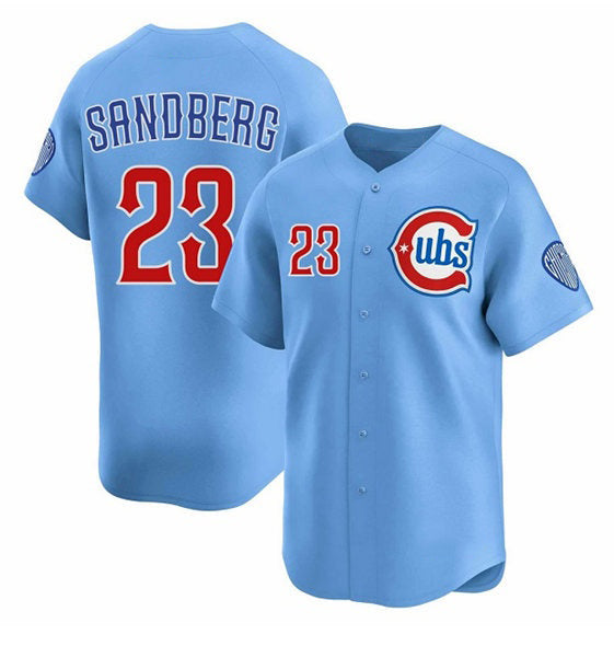 seanshop  Chicago Cubs #23 Ryne Sandberg Blue  2024-25 2nd Alternate Limited Stitched Jersey