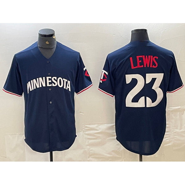 seanshop  Minnesota Twins #23 Royce Lewis Navy  Cool Base Stitched Jersey