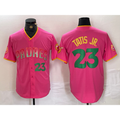 seanshop  San Diego Padres #23 Fernando Tatis Jr. Pink  Cool Base Stitched Jerseys