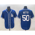 seanshop Los Angeles Dodgers #50 Mookie Betts Blue  Cool Base Stitched Jersey