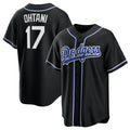 seanshop Los Angeles Dodgers #17 Shohei Ohtani Black  Lights Out Limited Stitched Jersey