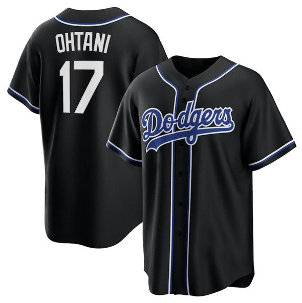 seanshop Los Angeles Dodgers #17 Shohei Ohtani Black  Lights Out Limited Stitched Jersey