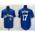 seanshop Los Angeles Dodgers #17 Shohei Ohtani Blue  2025 LA Gothic Style With Fernando Patch Vapor Premier Limited Stitched Jersey