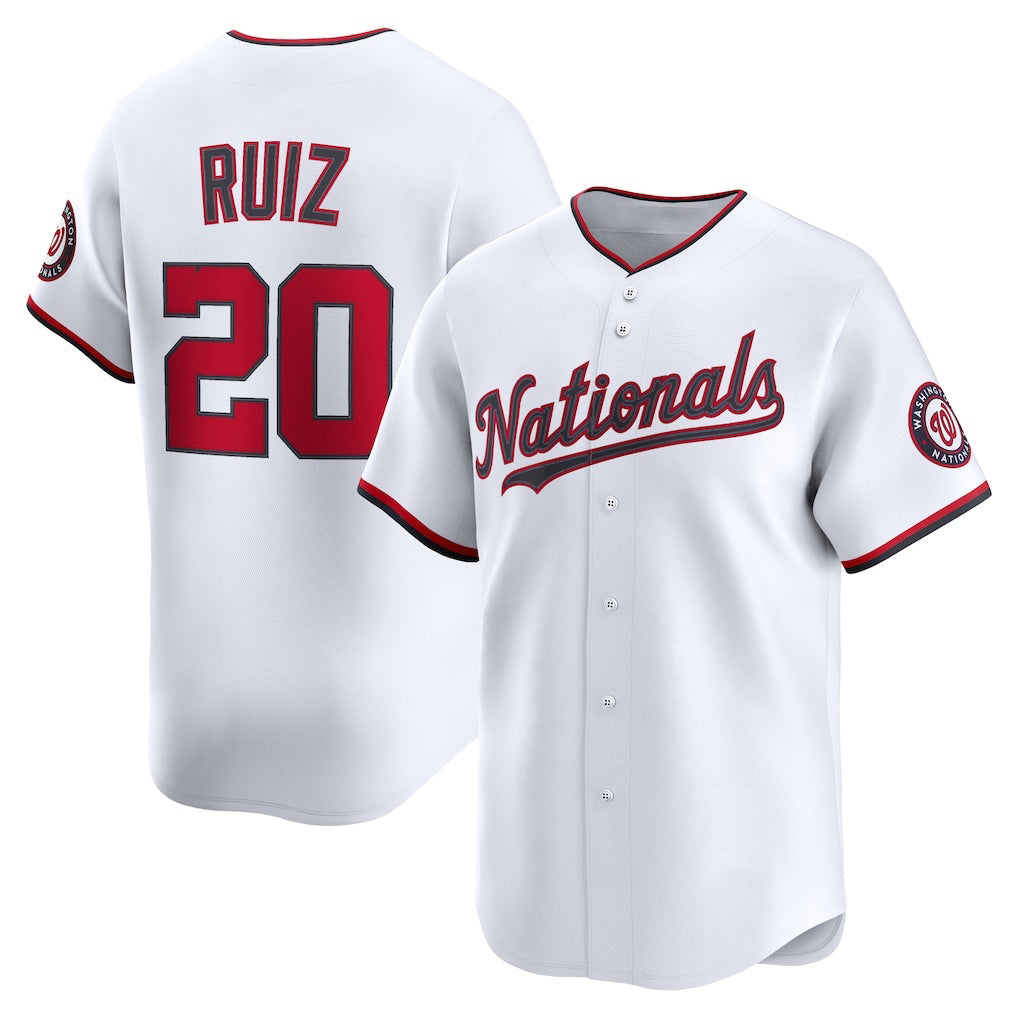 seanshop   Washington Nationals #20 Keibert Ruiz White  Home Limited Player Jersey
