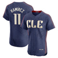 seanshop  Cleveland Guardians #11 Jos¨¦ Ram¨ªrez Navy  City Connect Elite Jersey