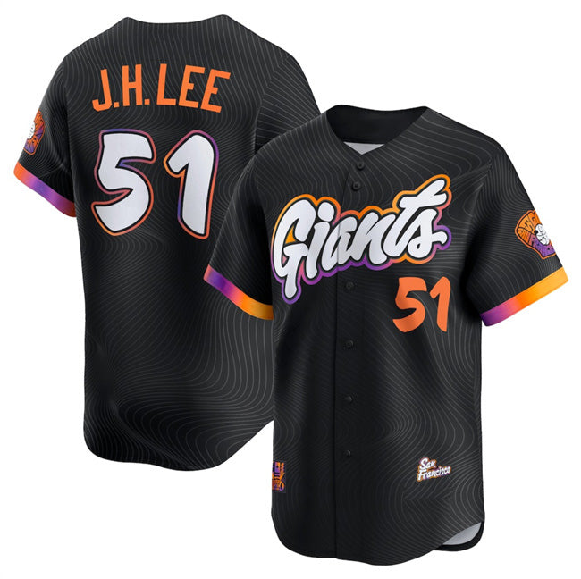 seanshop  San Francisco Giants #51 Jung Hoo Lee Black  Anthracite 2025 City Connect Limited Stitched Jersey
