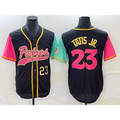 seanshop  San Diego Padres #23 Fernando Tatis Jr Number Black  NEW 2023 City Connect Cool Base Stitched Jersey