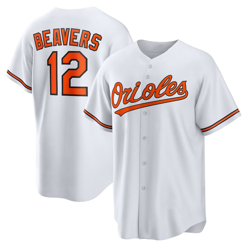 seanshop Baltimore Orioles #12 Dylan Beavers White  Home Replica Jersey