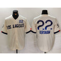 seanshop Los Angeles Dodgers #22 Clayton Kershaw Cream  2024 City Connect Limited Jersey