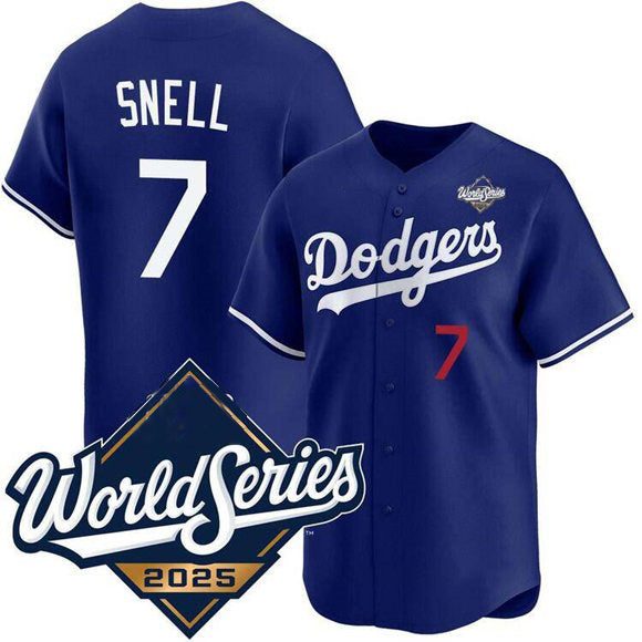 seanshop Los Angeles Dodgers #7 Blake Snell Royal  2025 World Series Limited Stitched Jersey