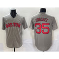 seanshop Boston Red Sox #35 Garrett Crochet Gray  Cool Base Stitched Jersey