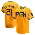 seanshop  Pittsburgh Pirates #21 Roberto Clemente Gold  City Connect Limited Player Jersey