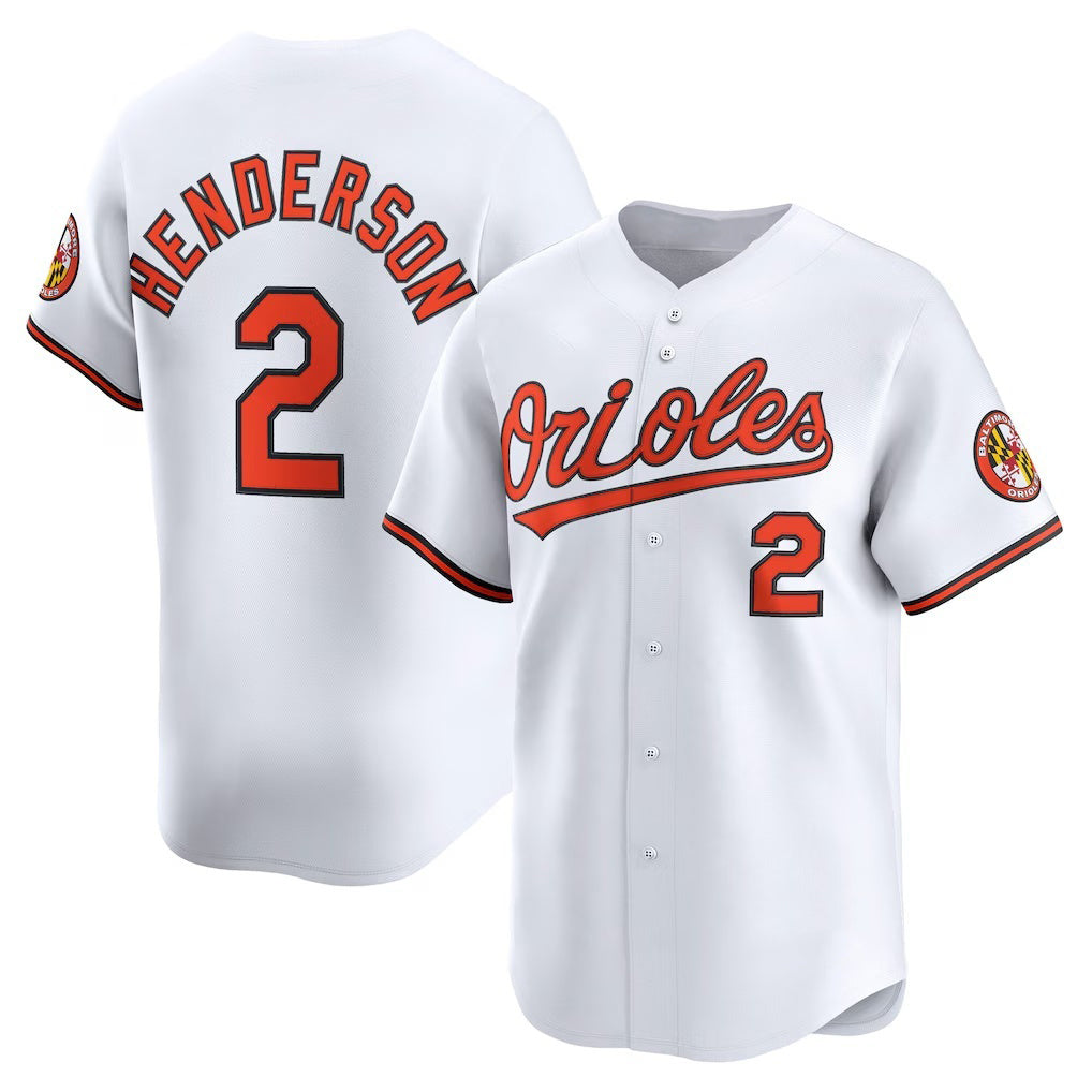 seanshop Baltimore Orioles #2 Gunnar Henderson White  Home Limited Player Jersey