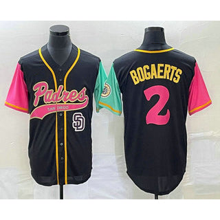 seanshop  San Diego Padres #2 Xander Bogaerts Black  NEW 2023 City Connect Cool Base Stitched Jersey