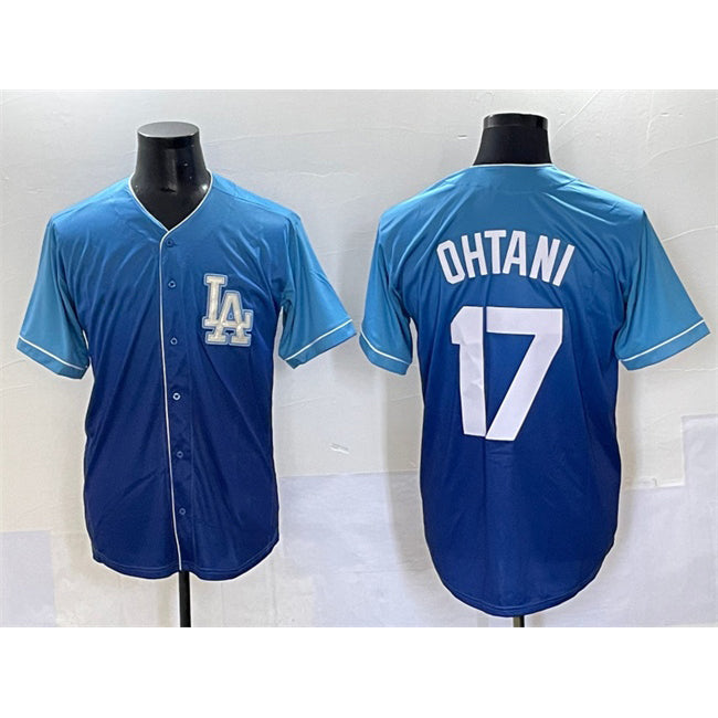 seanshop Los Angeles Dodgers #17 Shohei Ohtani Blue  Stitched Jersey